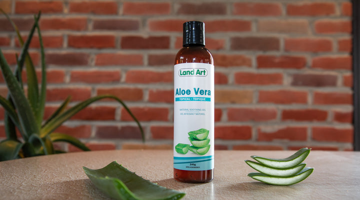 Le gel topique d'aloe vera de Land Art