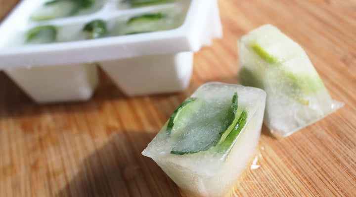 Glaçons à l’aloe vera aromatisés